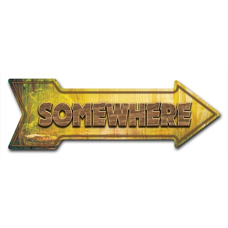 Somewhere Arrow Decal Funny Home Decor 30in Wide